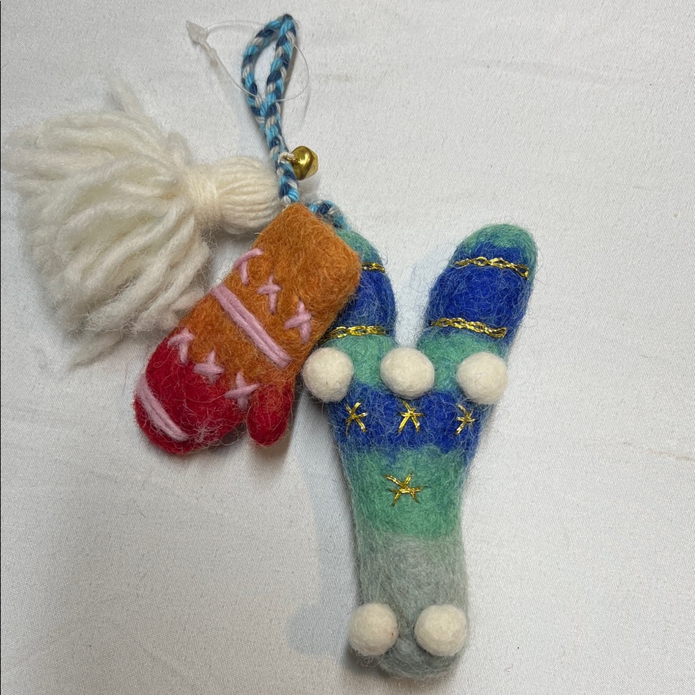 Anthropologie Y Felt Ornament